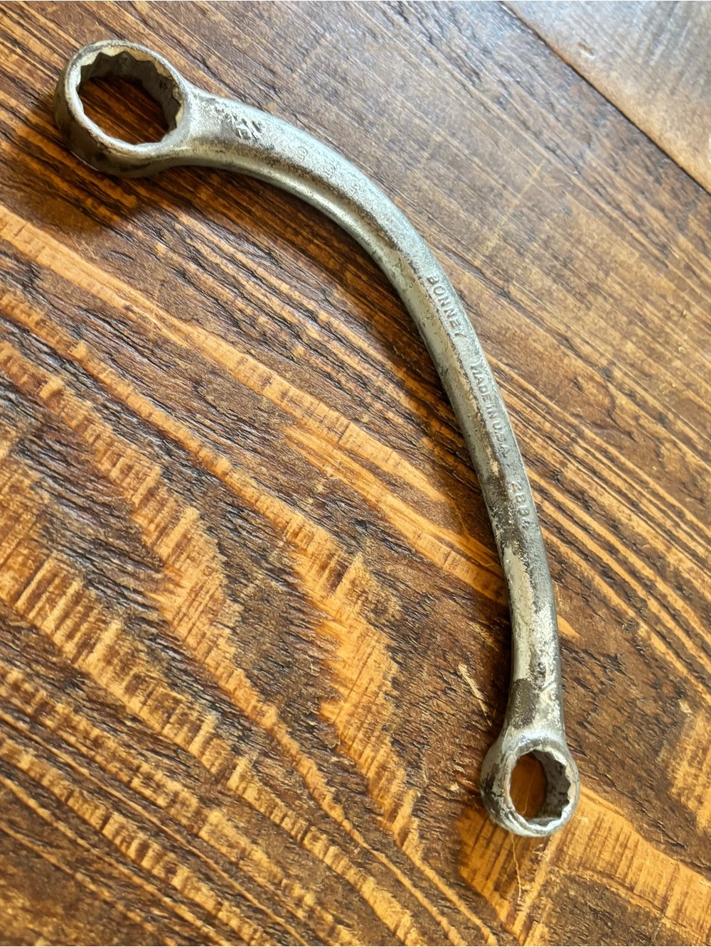 vintage Bonney No. 2804 "Half-Moon" starter and manifold wrench